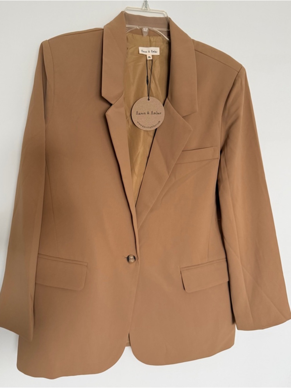 Aaron & Amber Camel Blazer Jacket